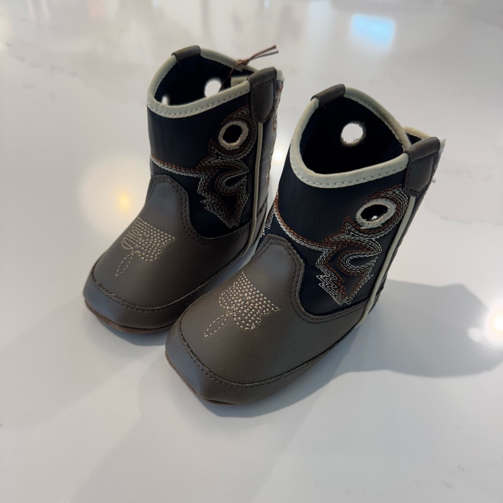 Twister Baby Boots - Black and Brown